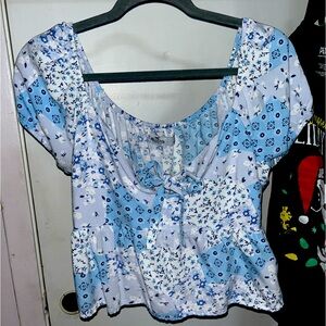 Blue Floral top for women